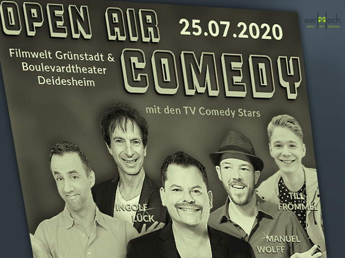 Plakat Comedy mit Ingo Appelt, Ingolf Lück, Matthias Jung, Manuel Wolff, Till Frömmel.