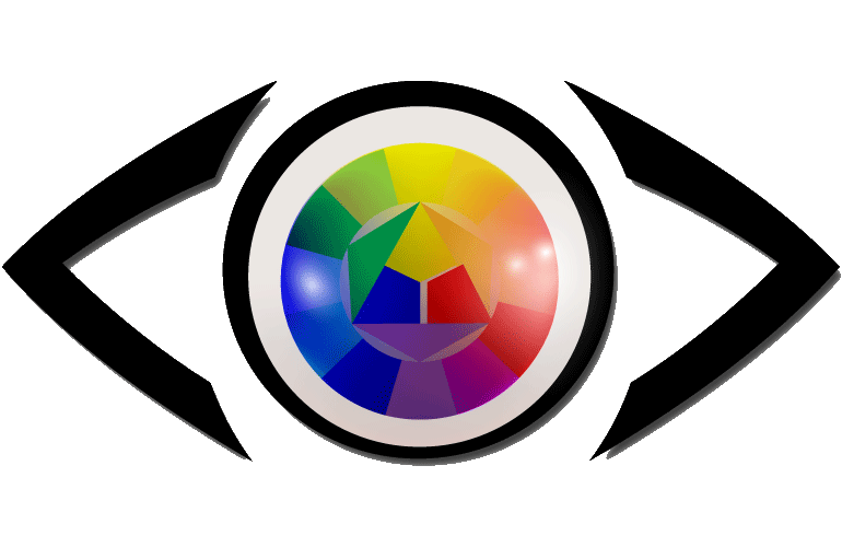 Vektorgrafik - Das Auge als farbkreis