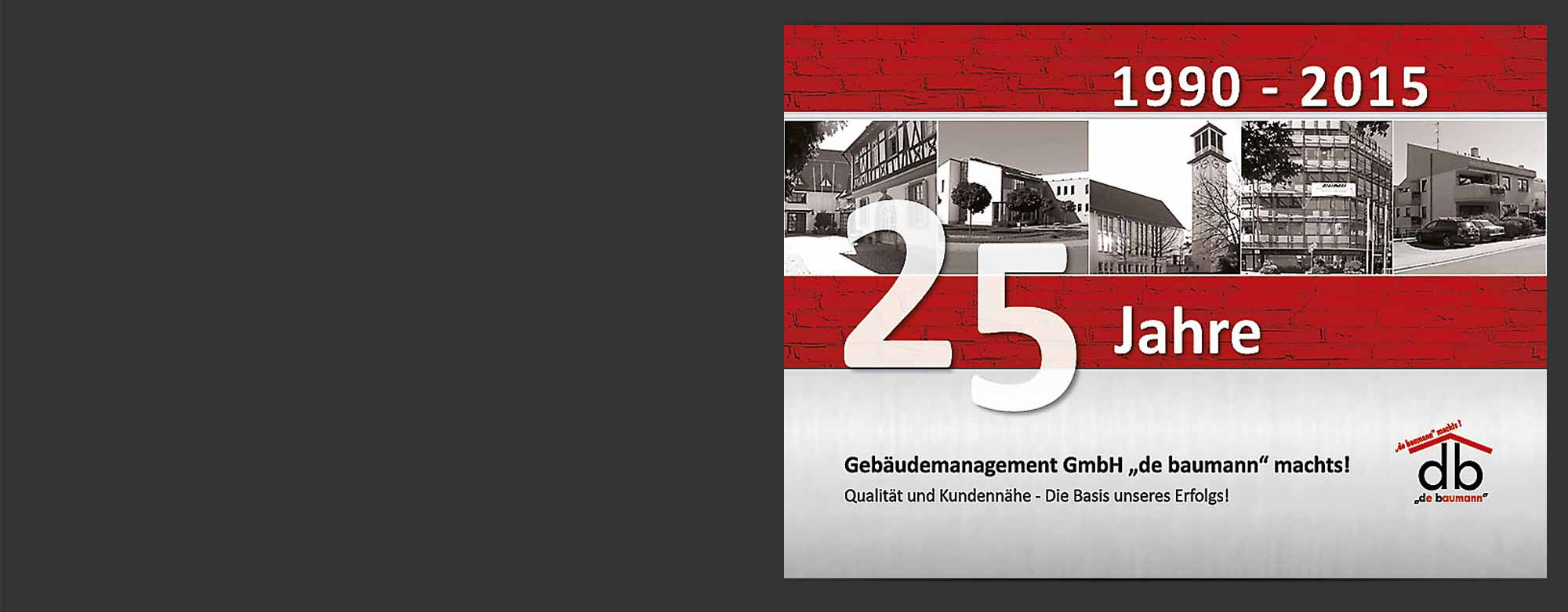 Jubiläumsbroschüre de baumann Gebäudebetreuung GmbH