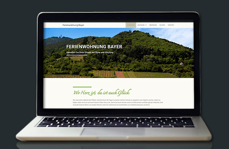 Webdesign - Ferienwohnung Bayer Maikammer